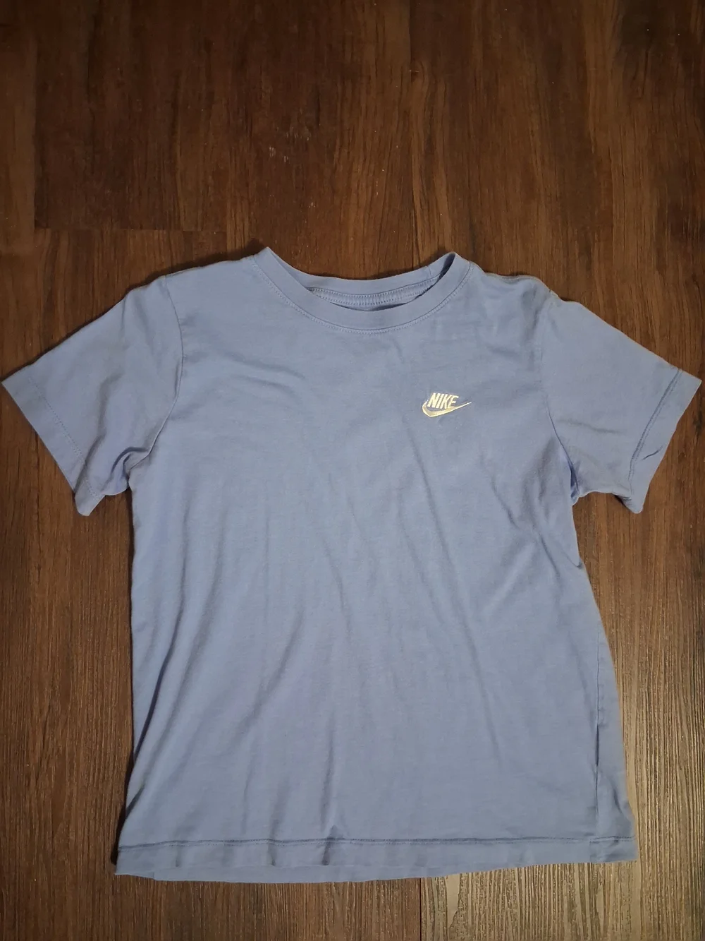 Nike Blue Short Sleeve Tee with White Logo 100% Cotton